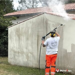 Nettoyage mur extérieur à Vendôme