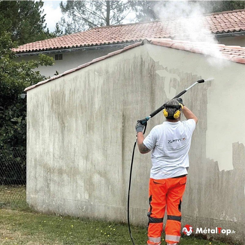 Nettoyage mur extérieur à Vendôme