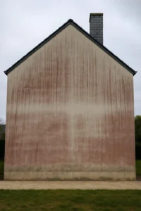Traitement champignons façade maison