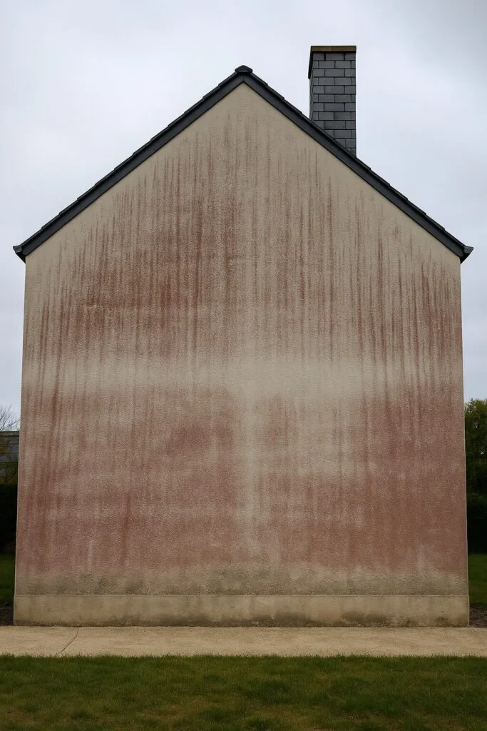 Traitement champignons façade maison