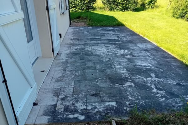 avant nettoyage de terrasse