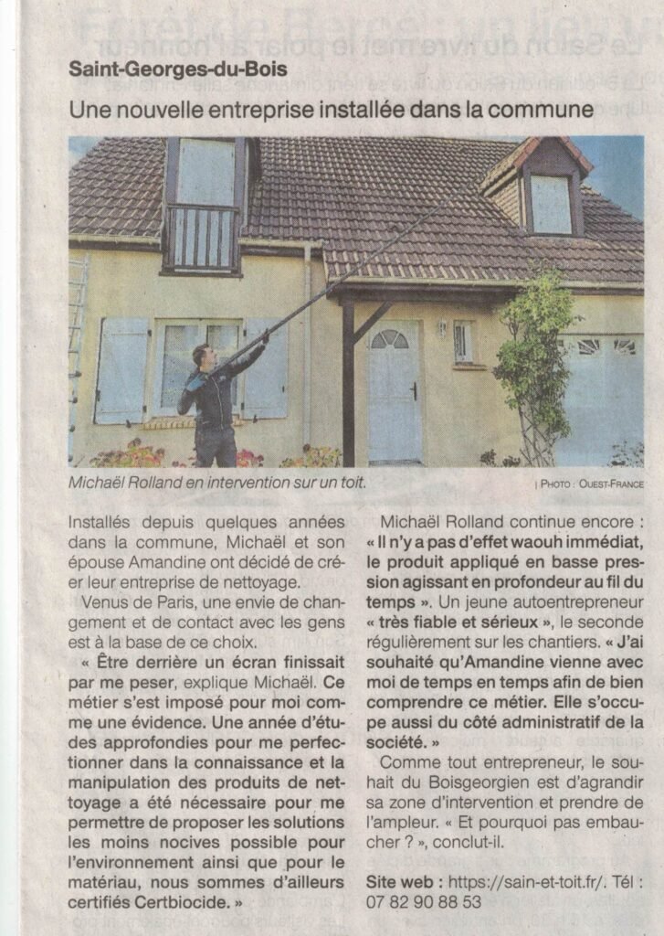 ouest france_article sain et toit