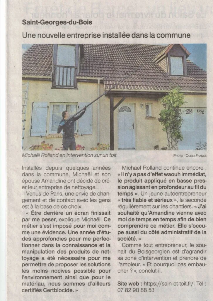 ouest france_article sain et toit