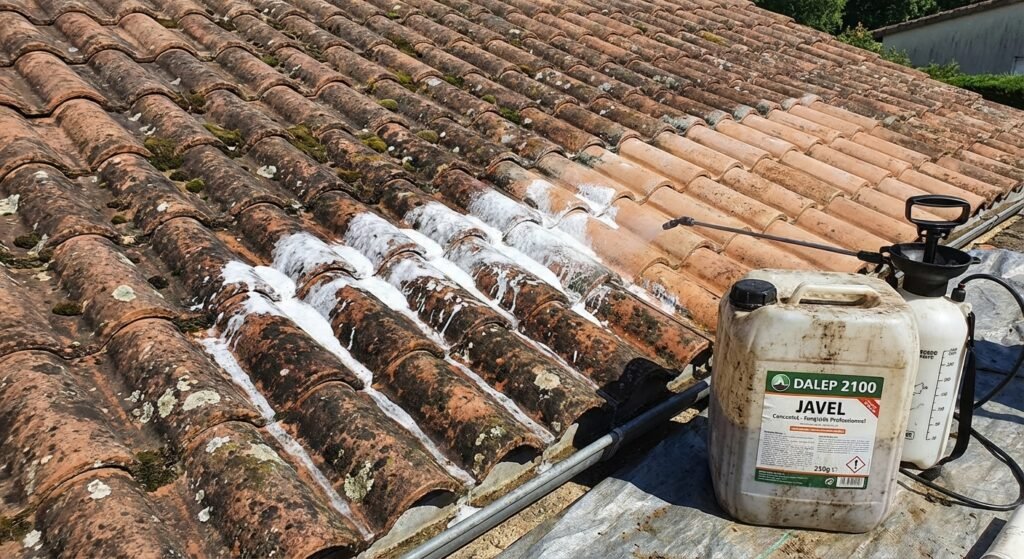 nettoyage javel toiture
