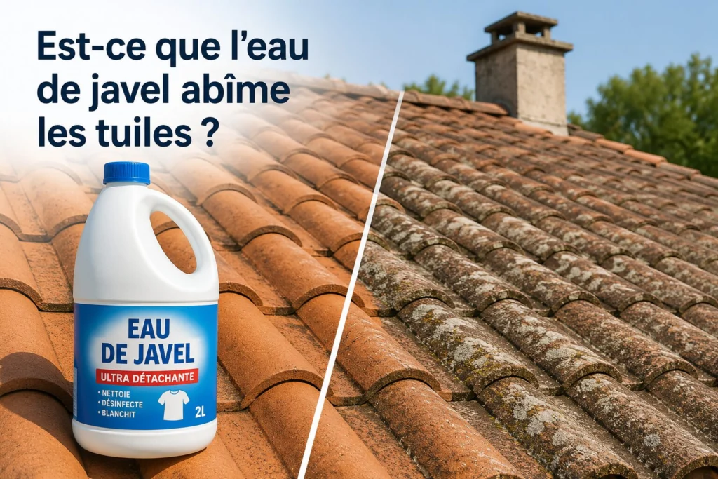 Est-ce que l'eau de javel abîme les tuiles