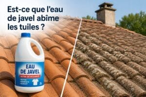 Est-ce que l'eau de javel abîme les tuiles