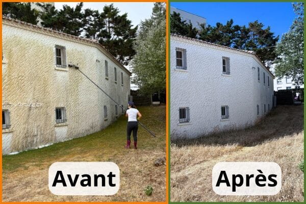 avant après nettoyage facade sain et toit