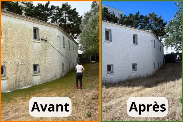avant après nettoyage facade sain et toit