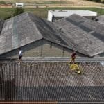 toiture amiantée vue aérienne